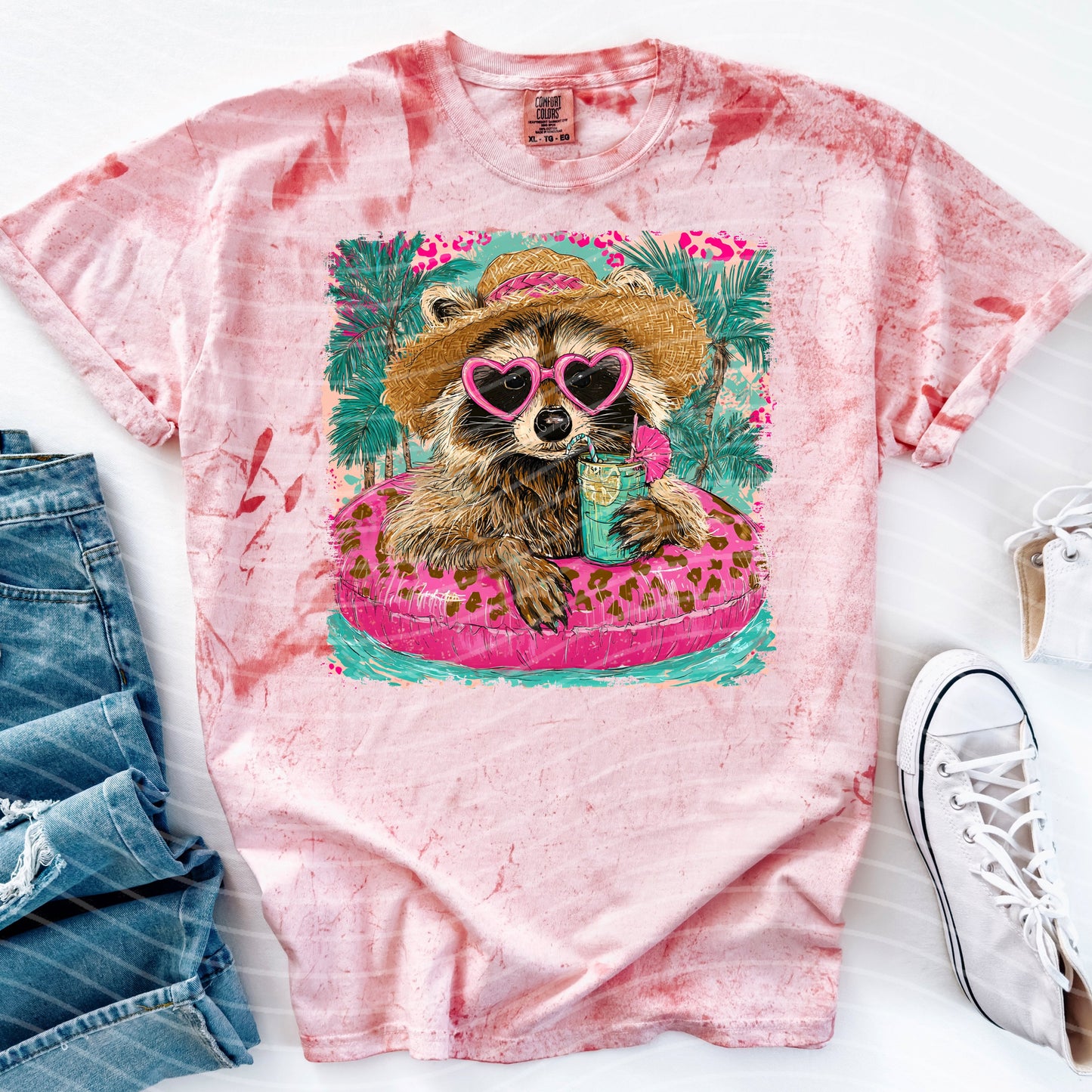 Summer Raccoon Graphic Tee