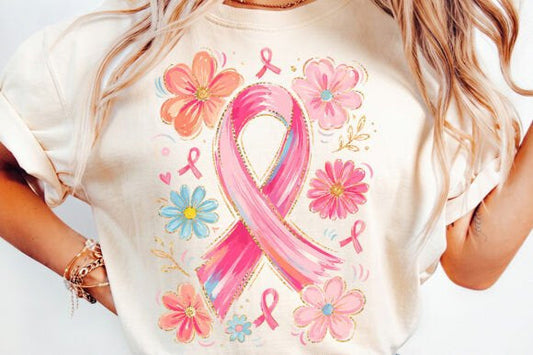 Floral Ribbon Graphic Tee