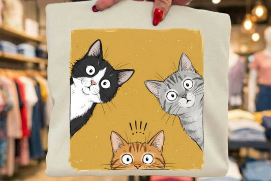 Peeking Cats Graphic Tee