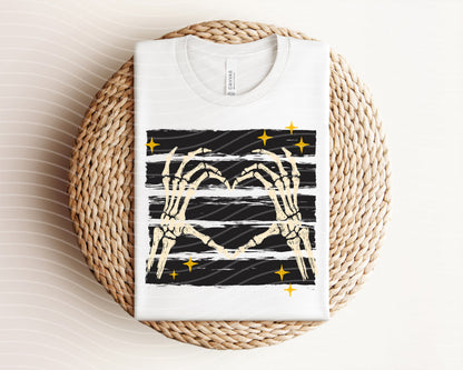 Skelly Heart Hands Graphic Tee