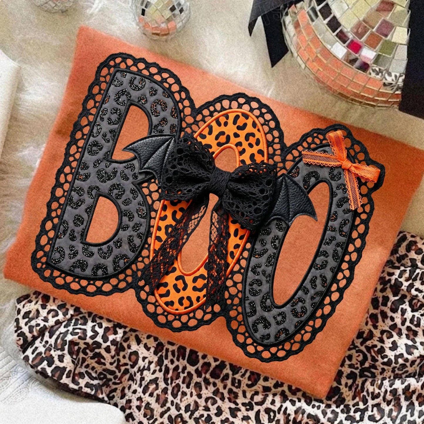 Lace Leopard Boo Graphic Tee