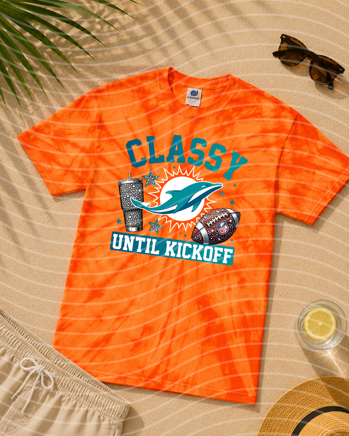 Classy Until Kickoff Dolphins Graphic Tee