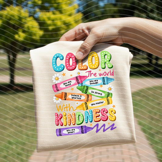 Color the World with Kindness Graphic Tee