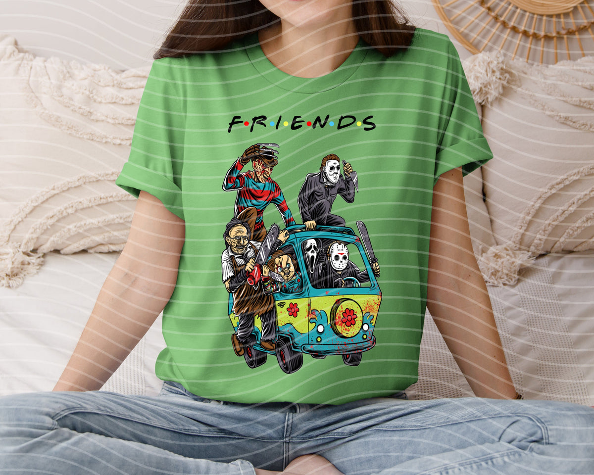 Scooby Doo Van Horror Characters Friends Graphic Tee