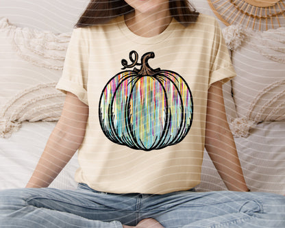 Colorful Fall Pumpkin Graphic Tee