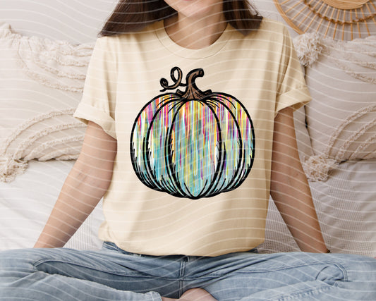 Colorful Fall Pumpkin Graphic Tee