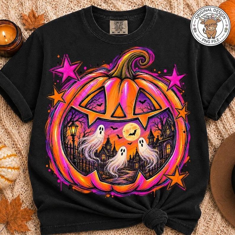 Ghosts Pumpkin Graphic Tee