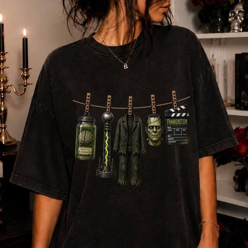 Frankenstein Clothesline Graphic Tee