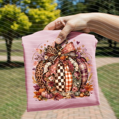 Mauve Floral Pumpkin Graphic Tee