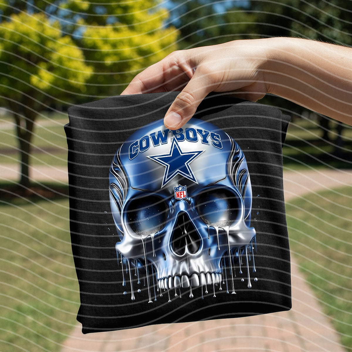 Cowboys Metal Skull Graphic Tee