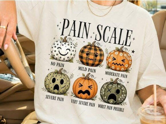 Pain Scale Pumpkins Graphic Tee