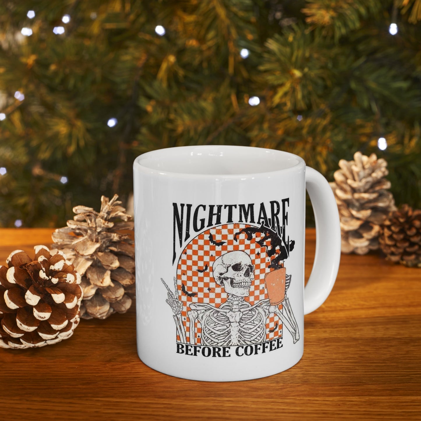 Nightmare Before Coffee Skellie Ceramic Mug 11oz