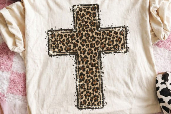 Leopard Cross Graphic Tee