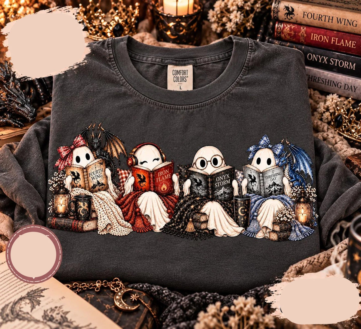 Fourth Wings Ghosts Graphic Tee