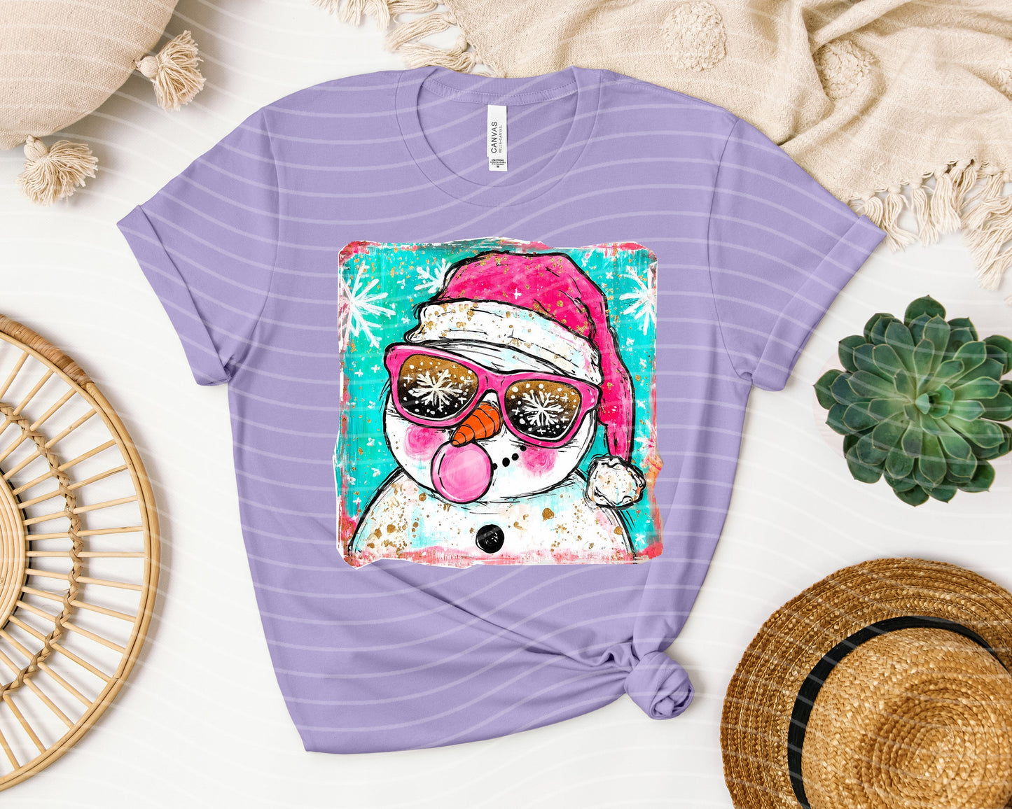 Painted Snowman Graphic Tee