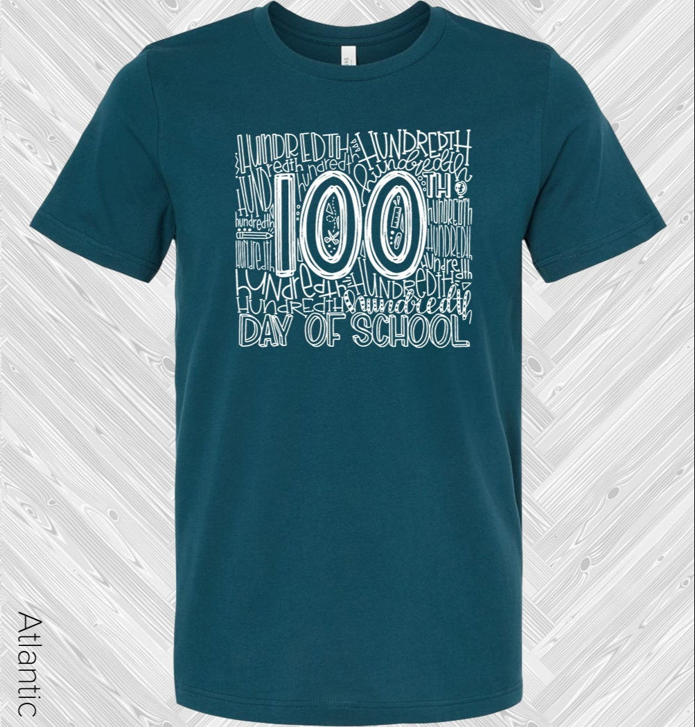 100th Day of School Subway Art Graphic Tee