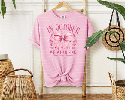 In October We Wear Pink Graphic Tee