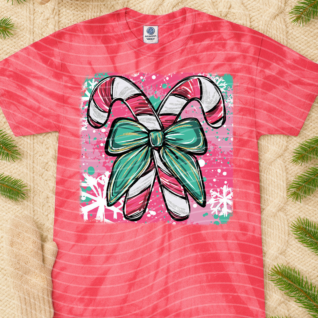 Painted Candy Cane Graphic Tee
