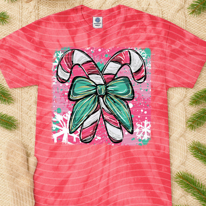 Painted Candy Cane Graphic Tee