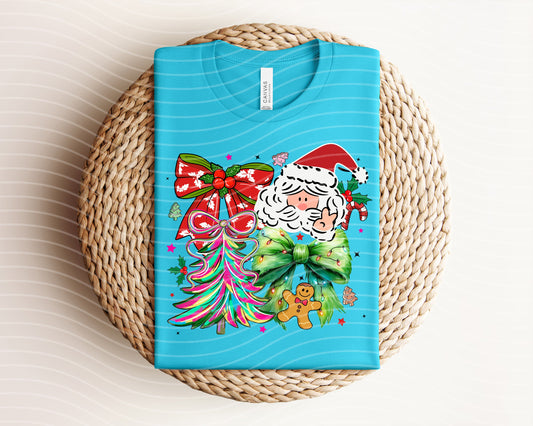 Coquette Gingerbread Santa Graphic Tee