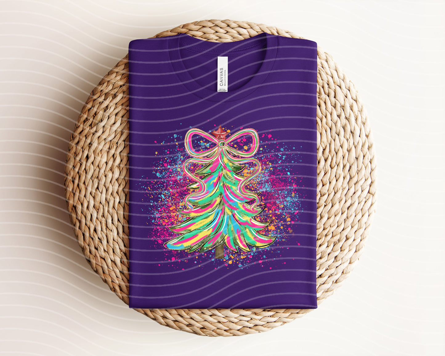 Splatter Christmas Tree Graphic Tee