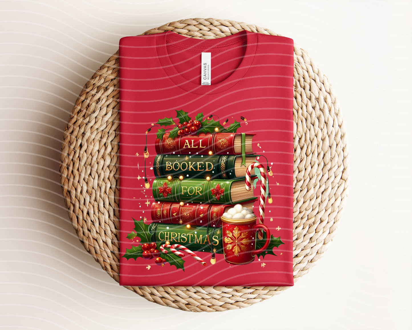 All Booked for Christmas Graphic Tee