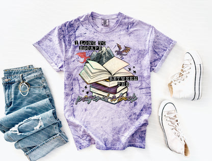 I Long to Escape Between the Pages of a Book Graphic Tee
