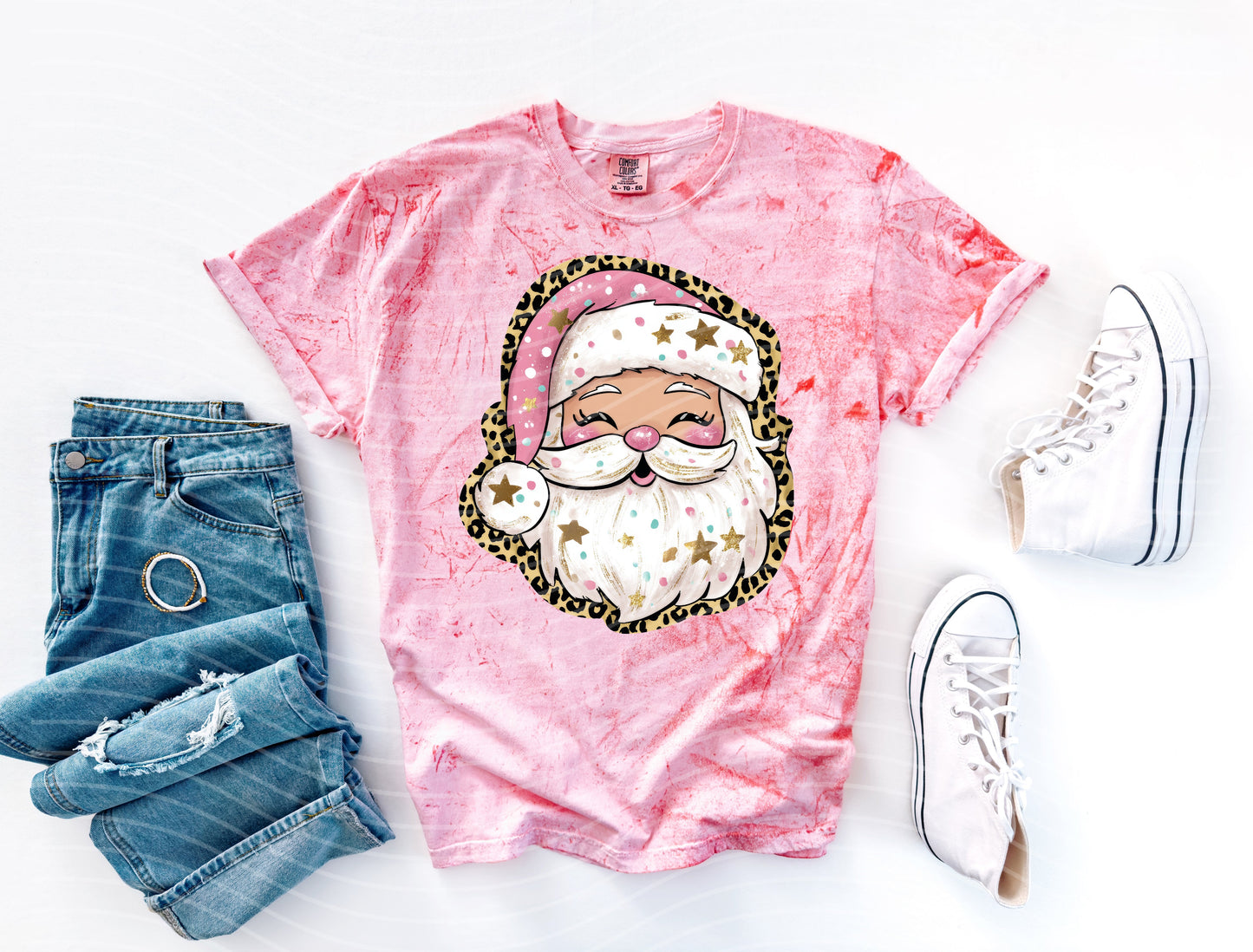 Leopard Santa Graphic Tee