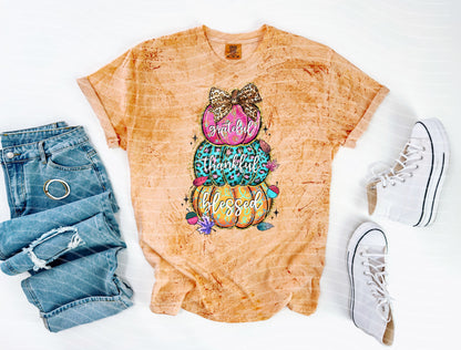 Grateful Thankful Blessed Graphic Tee