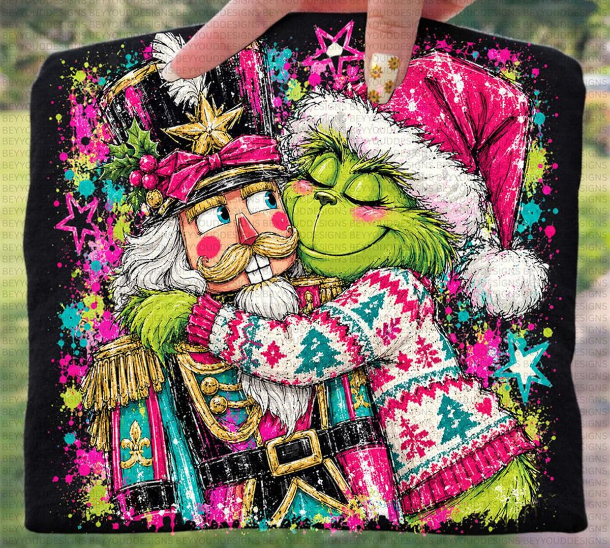 Mean One Hugging Nutcracker Graphic Tee