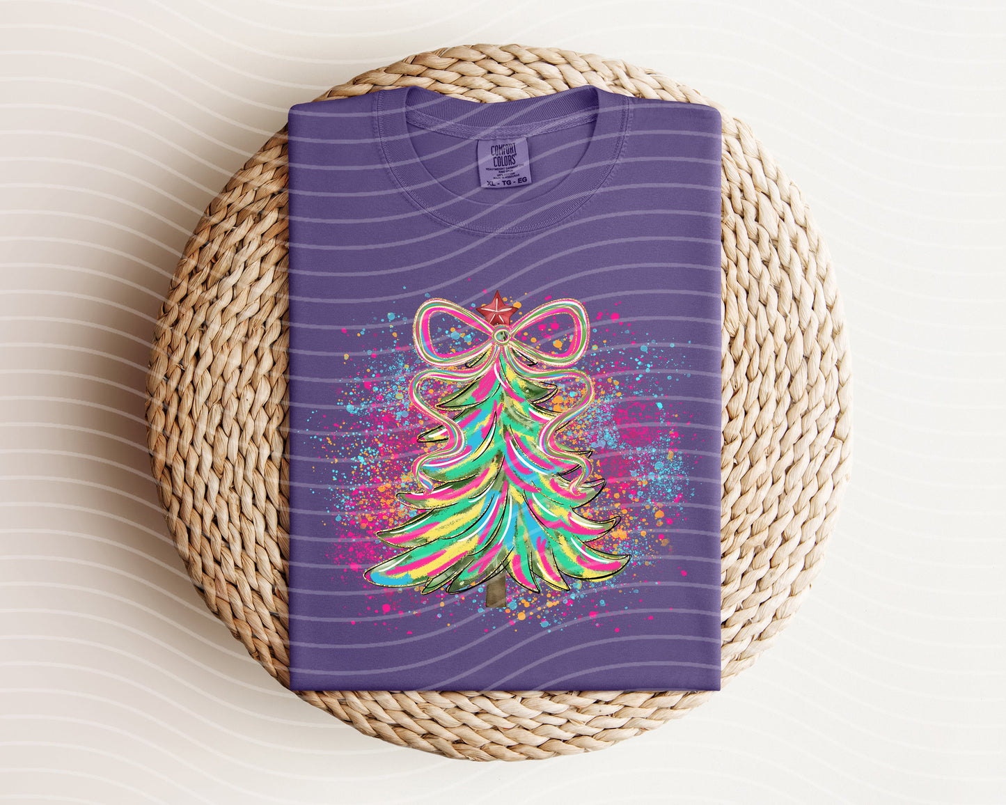 Splatter Christmas Tree Graphic Tee