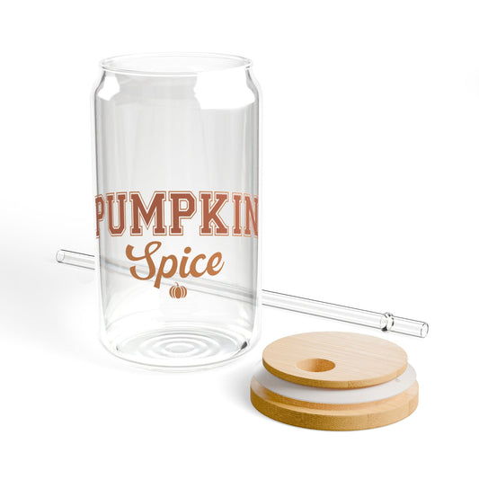 Pumpkin Spice Sipper Glass, 16oz