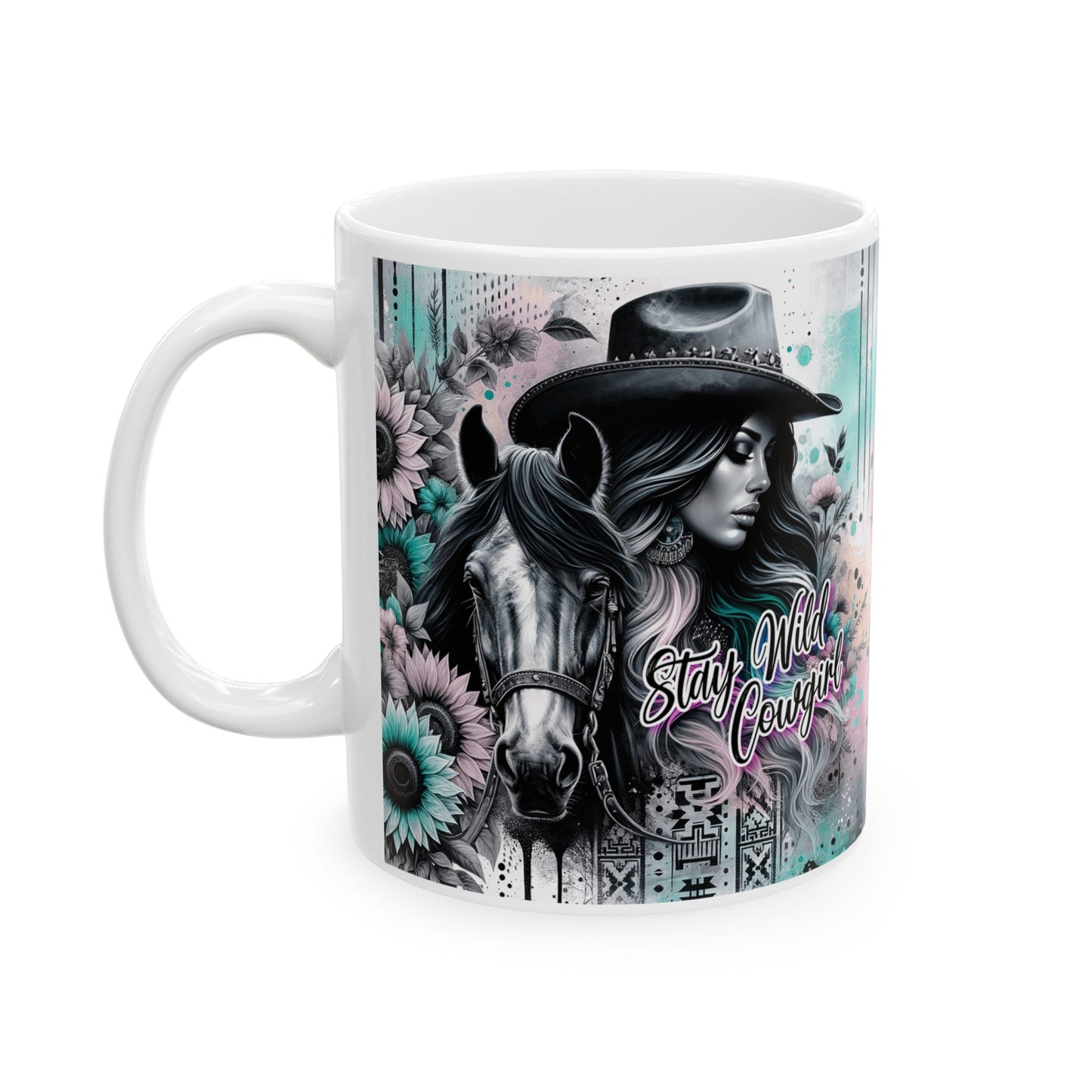 Stay Wild Cowgirl Ceramic Mug, (11oz, 15oz)