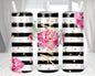 Floral and Stripes 20 oz Skinny Tumbler