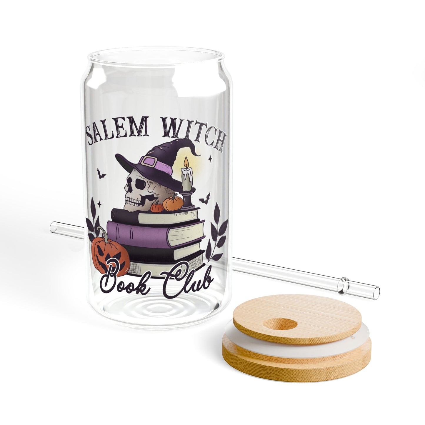 Salem Witch Book Club Sipper Glass, 16oz