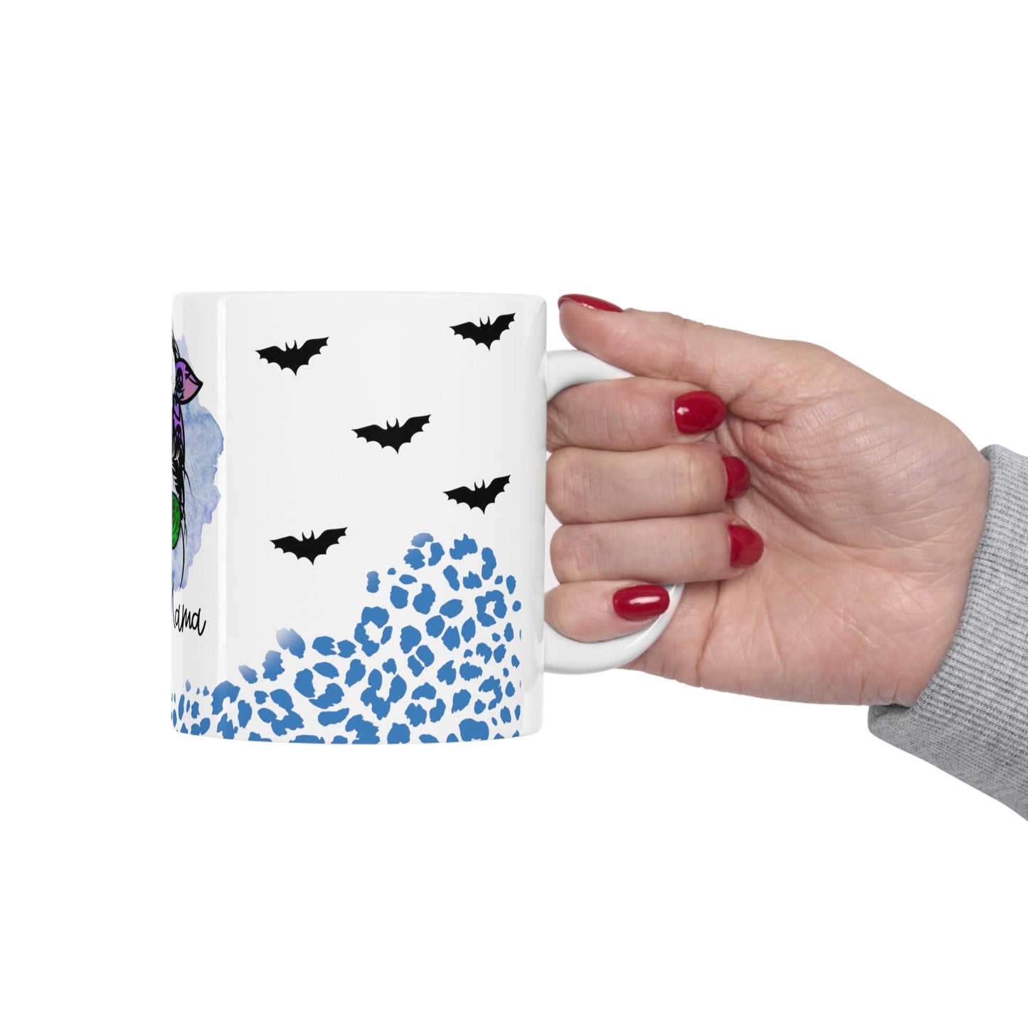 Spooky Mama Bats Ceramic Mug 11oz