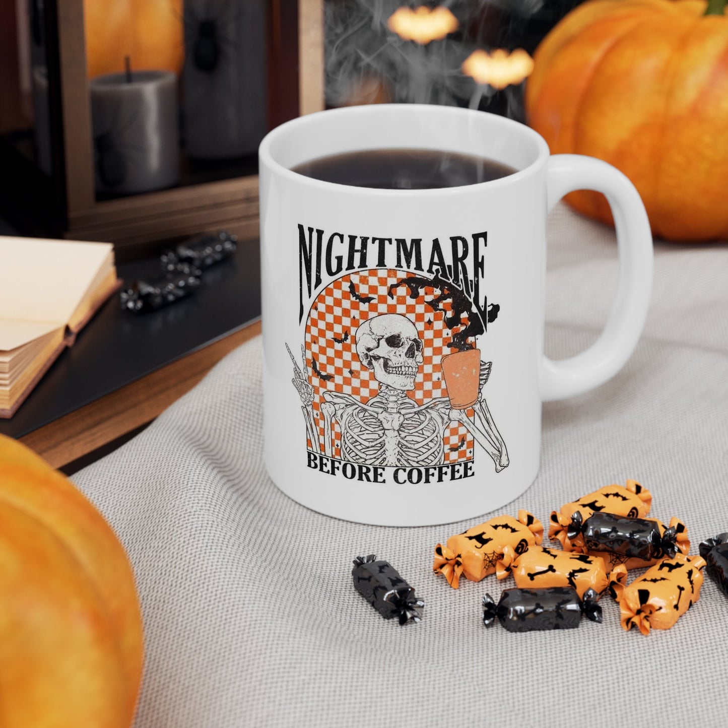 Nightmare Before Coffee Skellie Ceramic Mug 11oz