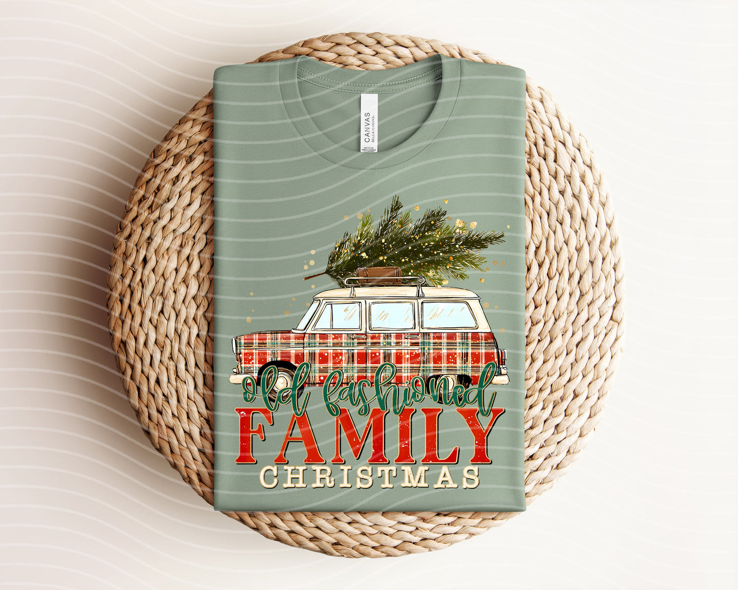 Old Fashioned Family Christmas Graphic Tee