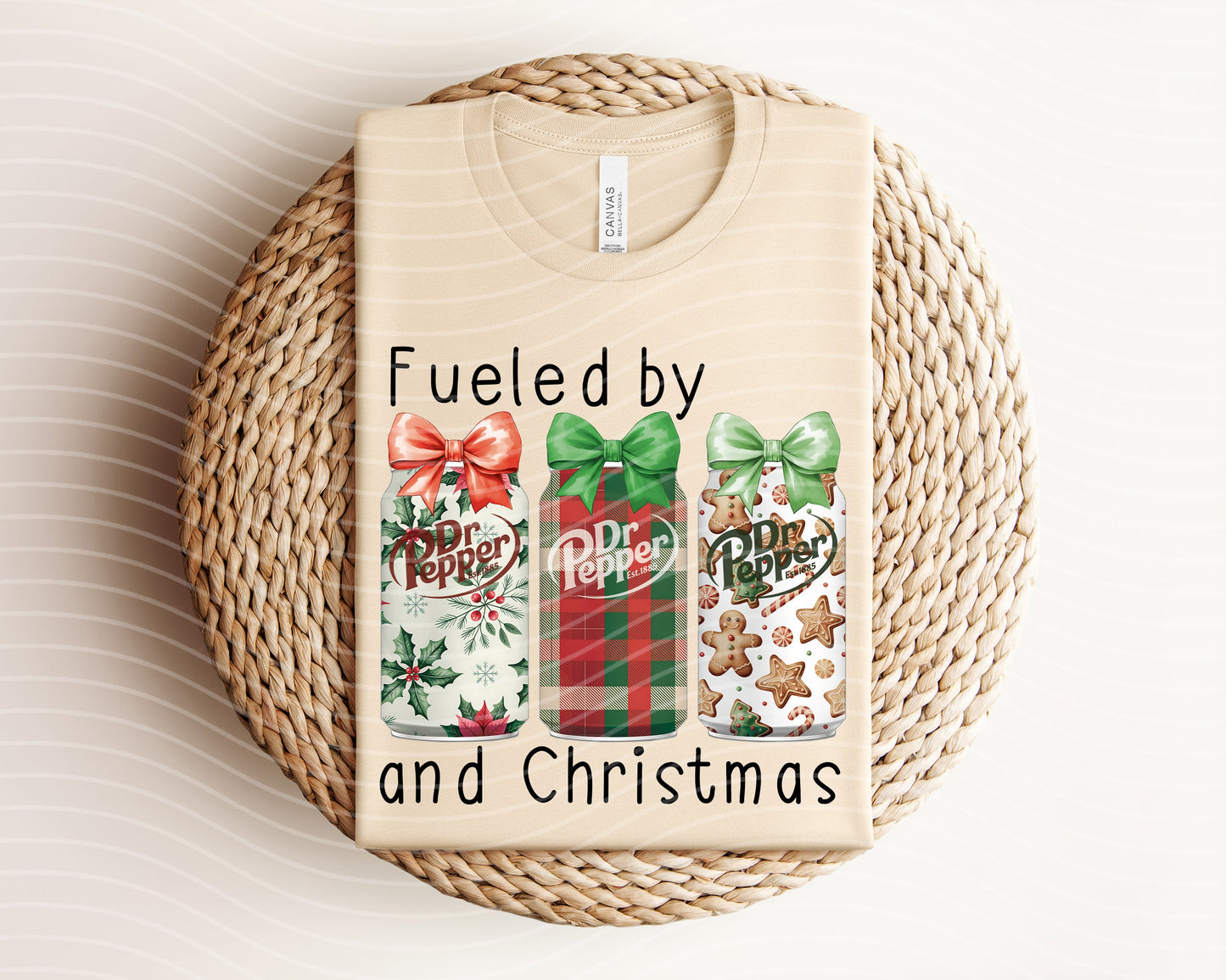 Fueled by Dr Pepper and Christmas Graphic Tee
