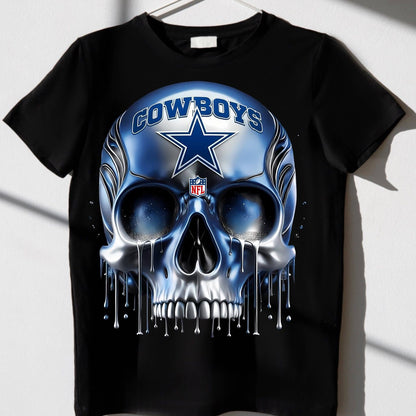 Cowboys Metal Skull Graphic Tee