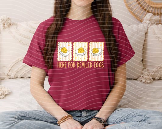 Here for Deviled Eggs Graphic Tee