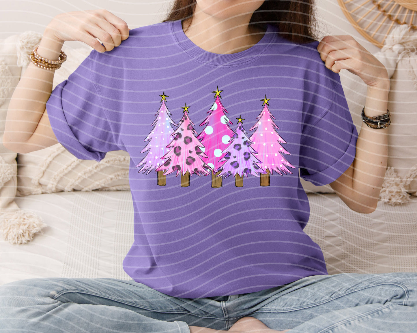 Pink and Purple Trees Graphic Tee