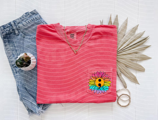 Semi Colon Flower Graphic Tee