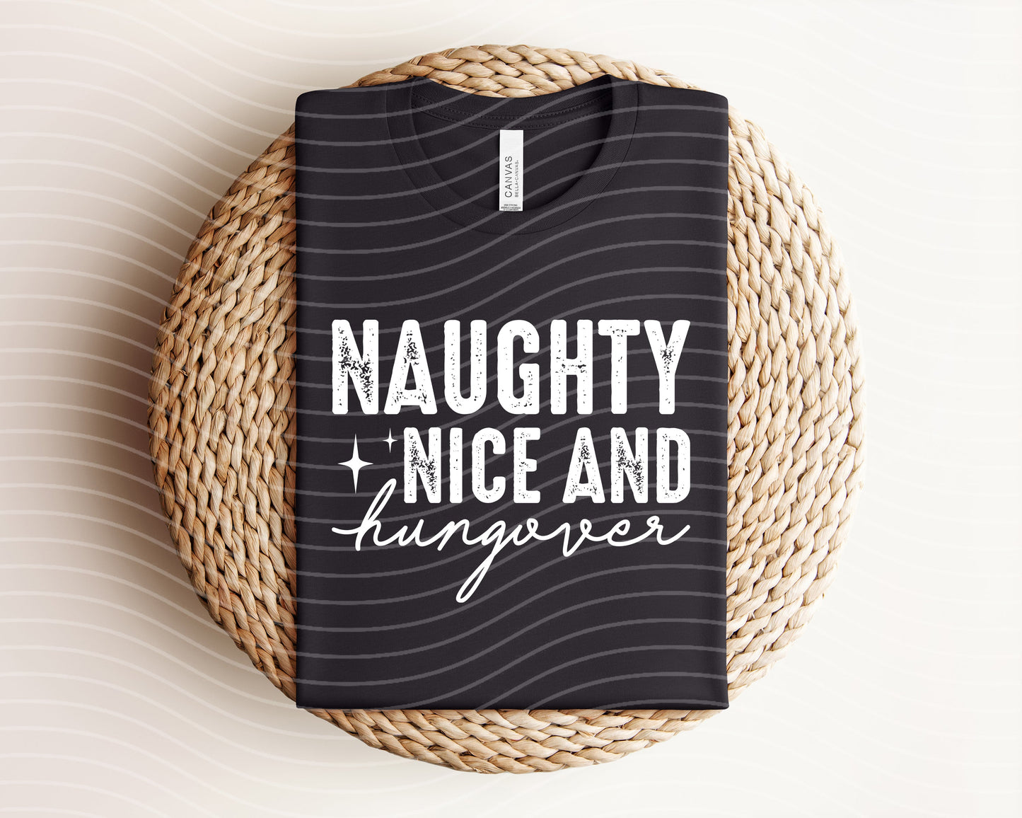 Naughty Nice and Hungover Graphic Tee