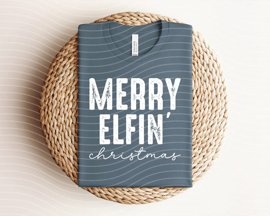 Merry Elfin Christmas Graphic Tee