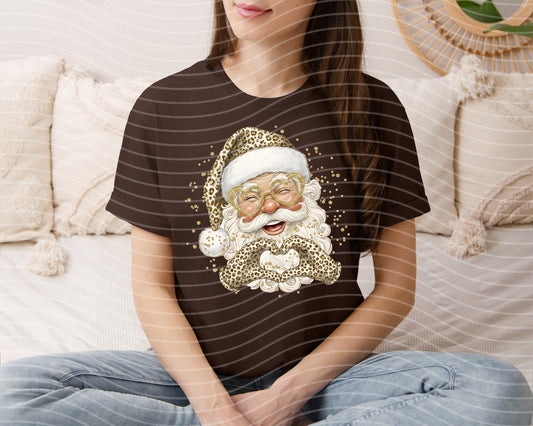 Leopard Santa Graphic Tee
