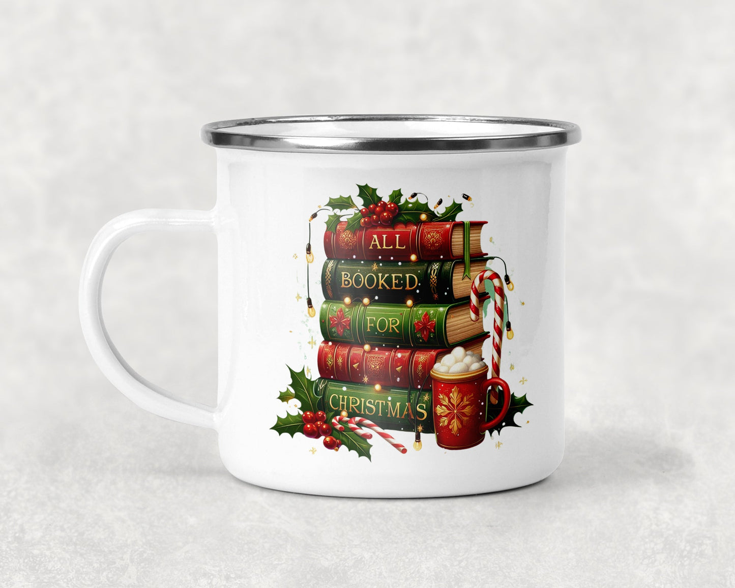 All Booked for Christmas Mug