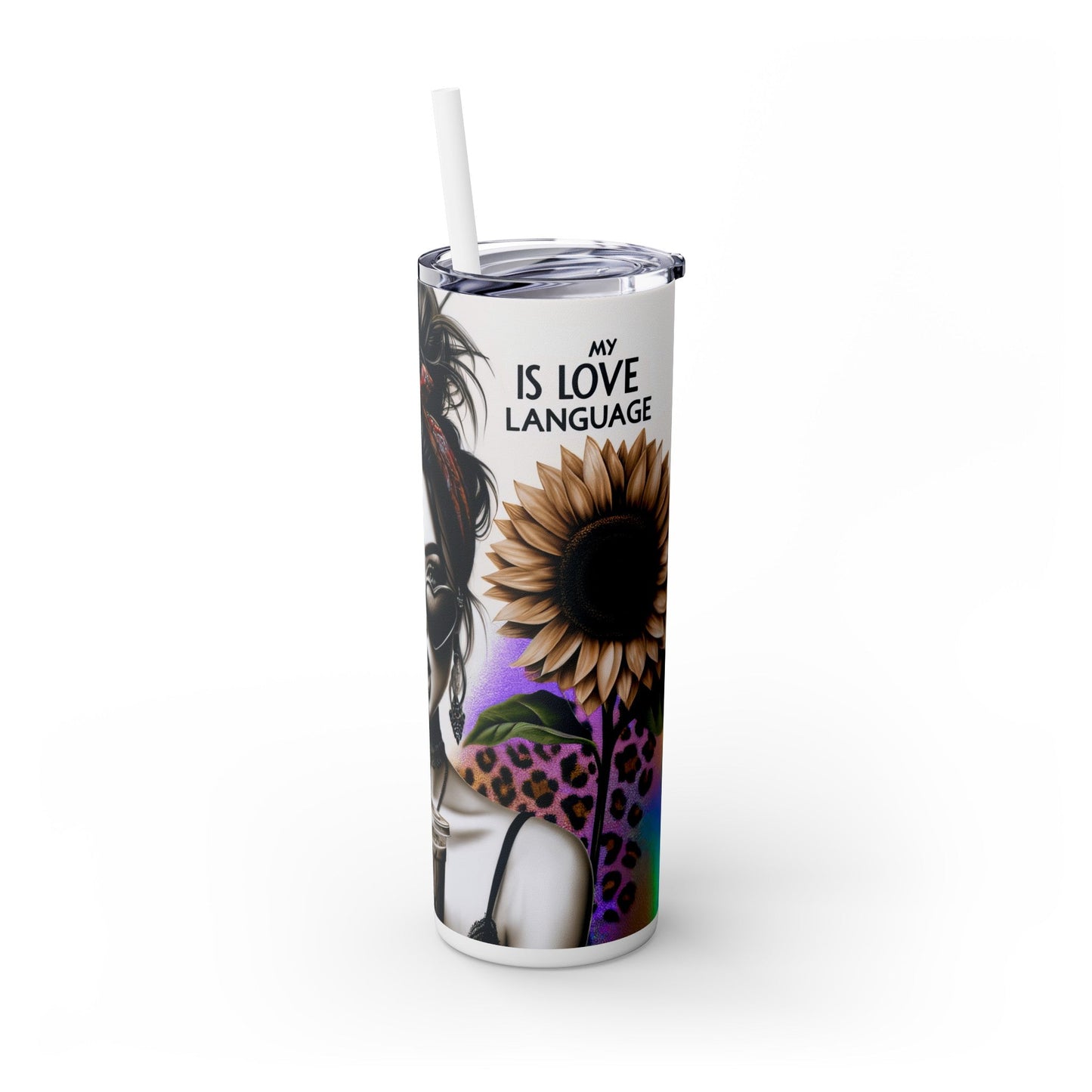 Sarcasm Is My Love Language Skinny Tumbler with Straw, 20oz