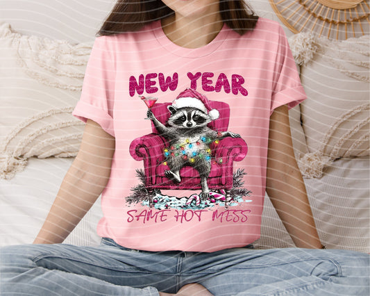 New Year Same Hot Mess Graphic Tee