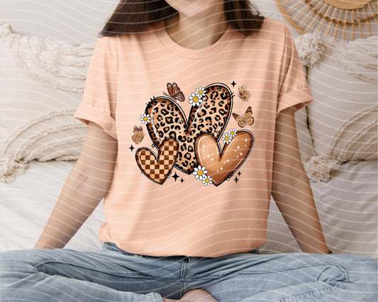 Monochromatic Hearts Graphic Tee